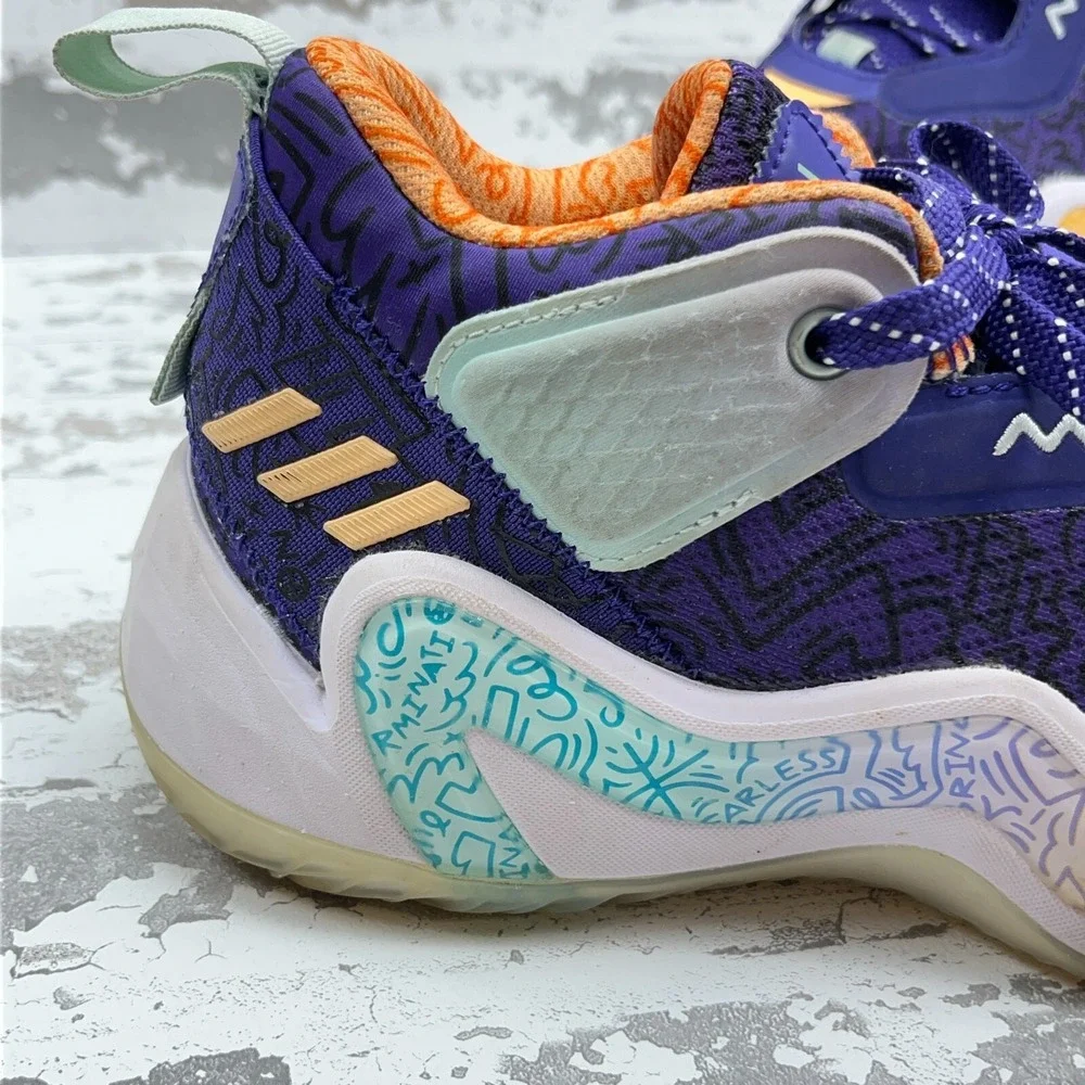 Adidas D.O.N Issue #3 Jazz Purple Yellow Donovan Mitchell‎ DON Sneaker Size 5.5